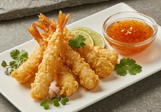 Tempura-katkarapu makealla chilikastikkeella (20 g/kpl)