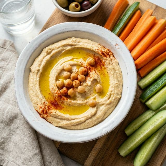 Kikhernehummus ja Vihannekset (200g)